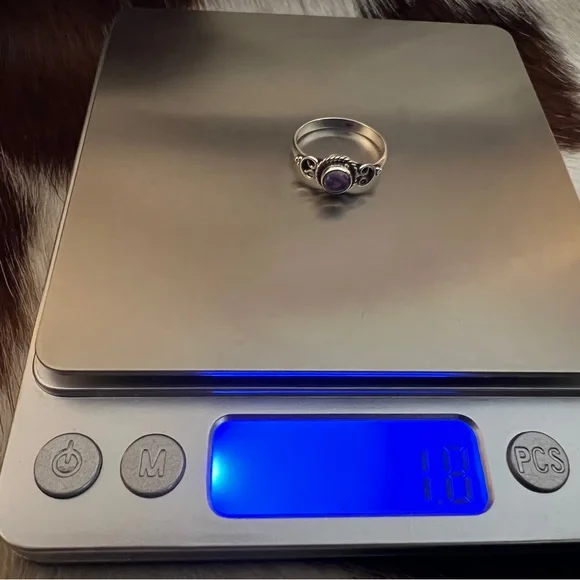 ❤️ Gorgeous Opal Navajo Style Western Artisan Sterling Silver Ring Size 6.75 - Picture 8 of 13